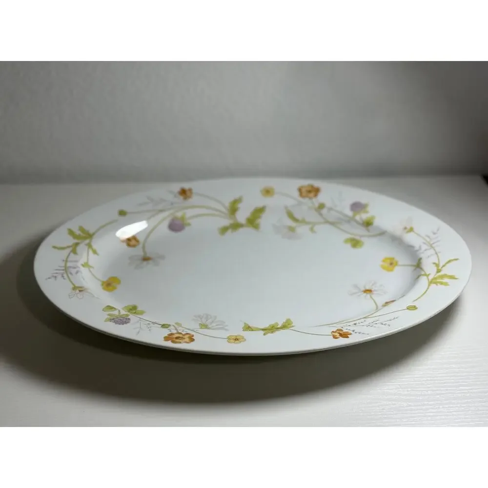 Vintage Mikasa Heather Fine China Oval Serving Platter L5005 Japan 14in